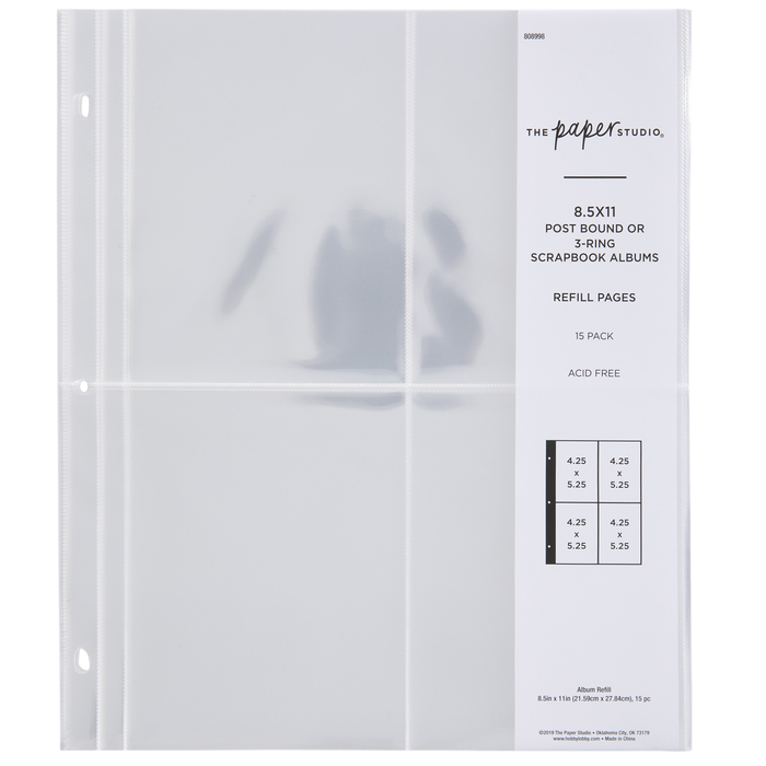 Album Refill Pages 8 1/2" x 11" Hobby Lobby 808998